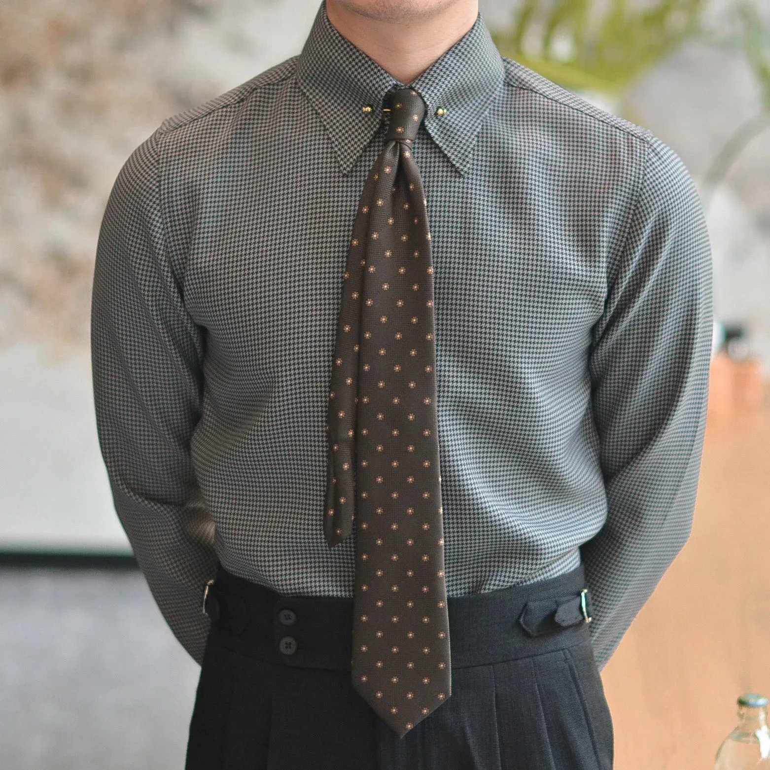 Office tuxedo long-sleeve shirt