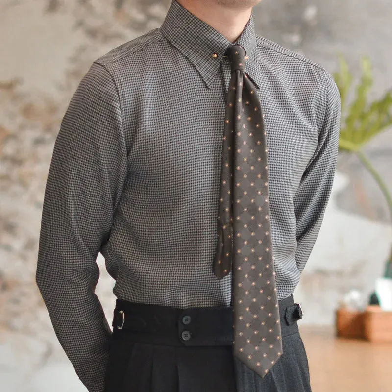 Office tuxedo long-sleeve shirt