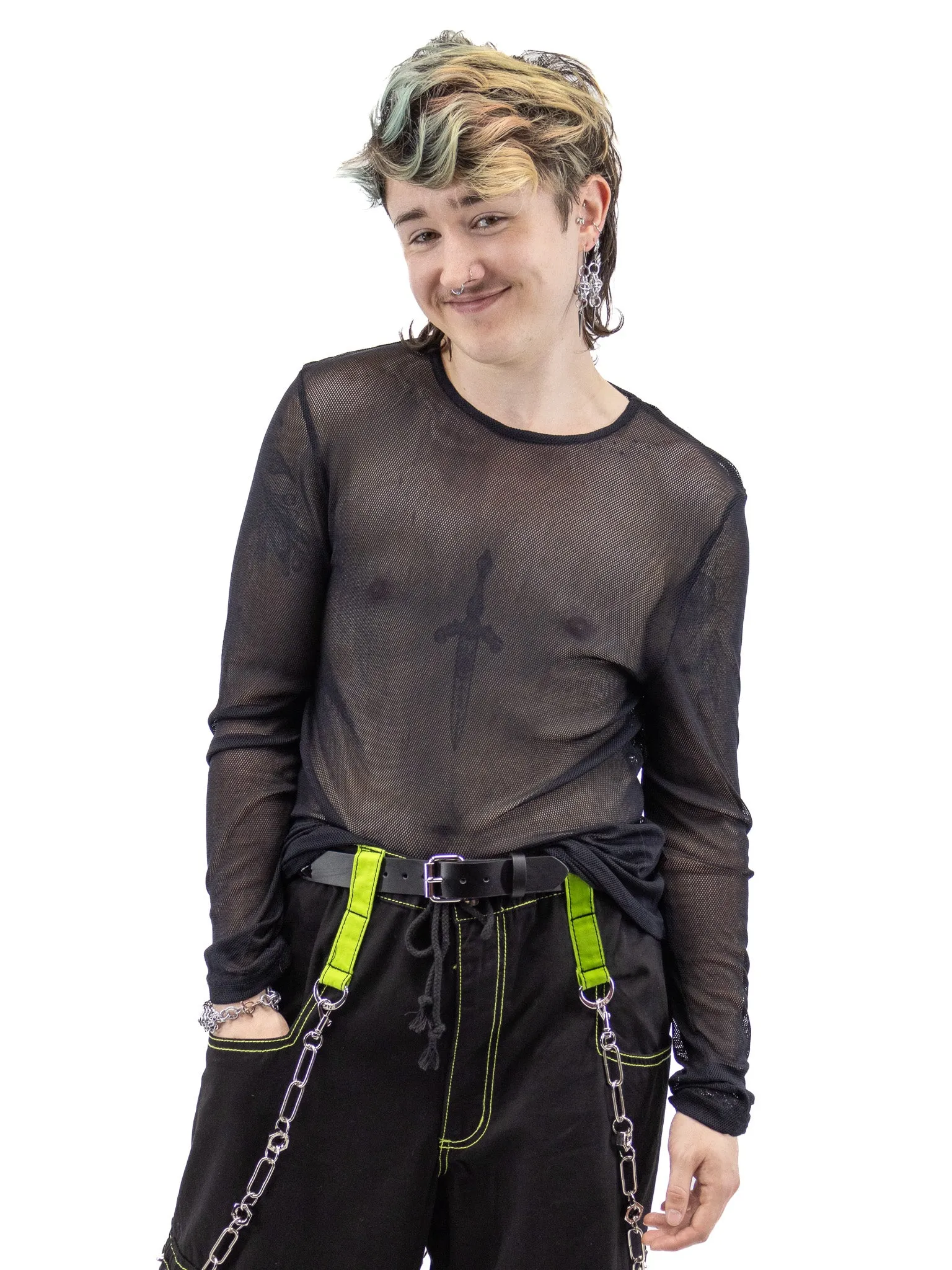 Ollie Unisex Mesh Top- Black TRIPP NYC