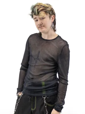 Ollie Unisex Mesh Top- Black TRIPP NYC