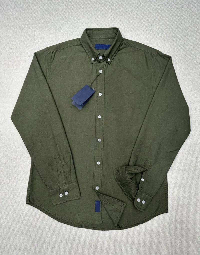 Oxford business casual long sleeve cotton shirt