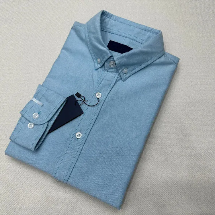 Oxford business casual long sleeve cotton shirt