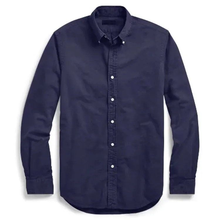Oxford business casual long sleeve cotton shirt
