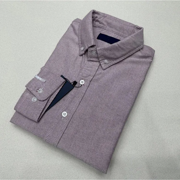 Oxford business casual long sleeve cotton shirt