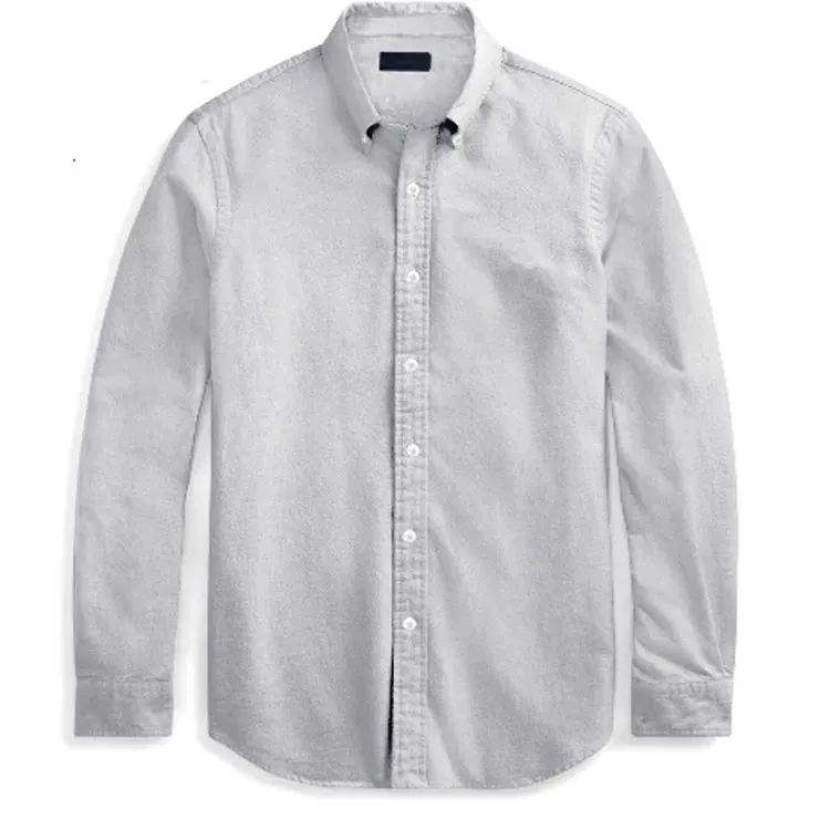 Oxford business casual long sleeve cotton shirt