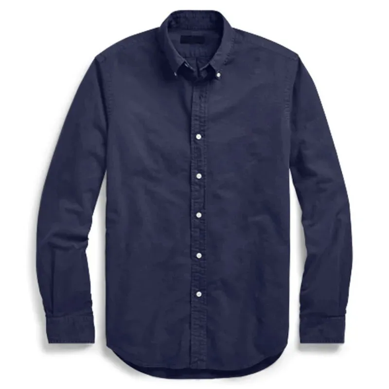 Oxford business casual long sleeve cotton shirt