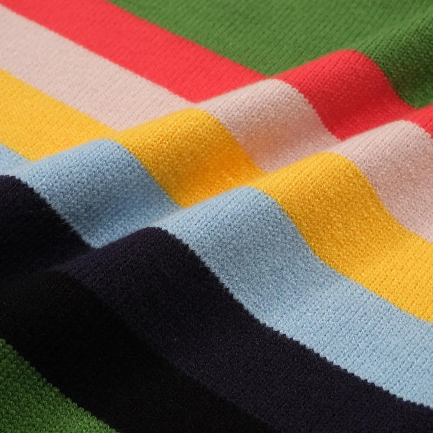 OXKNIT Men's Knit Sweater Shirt Rainbow Striped Chest Paint Long Sleeve Casual Comfort T-Shirt