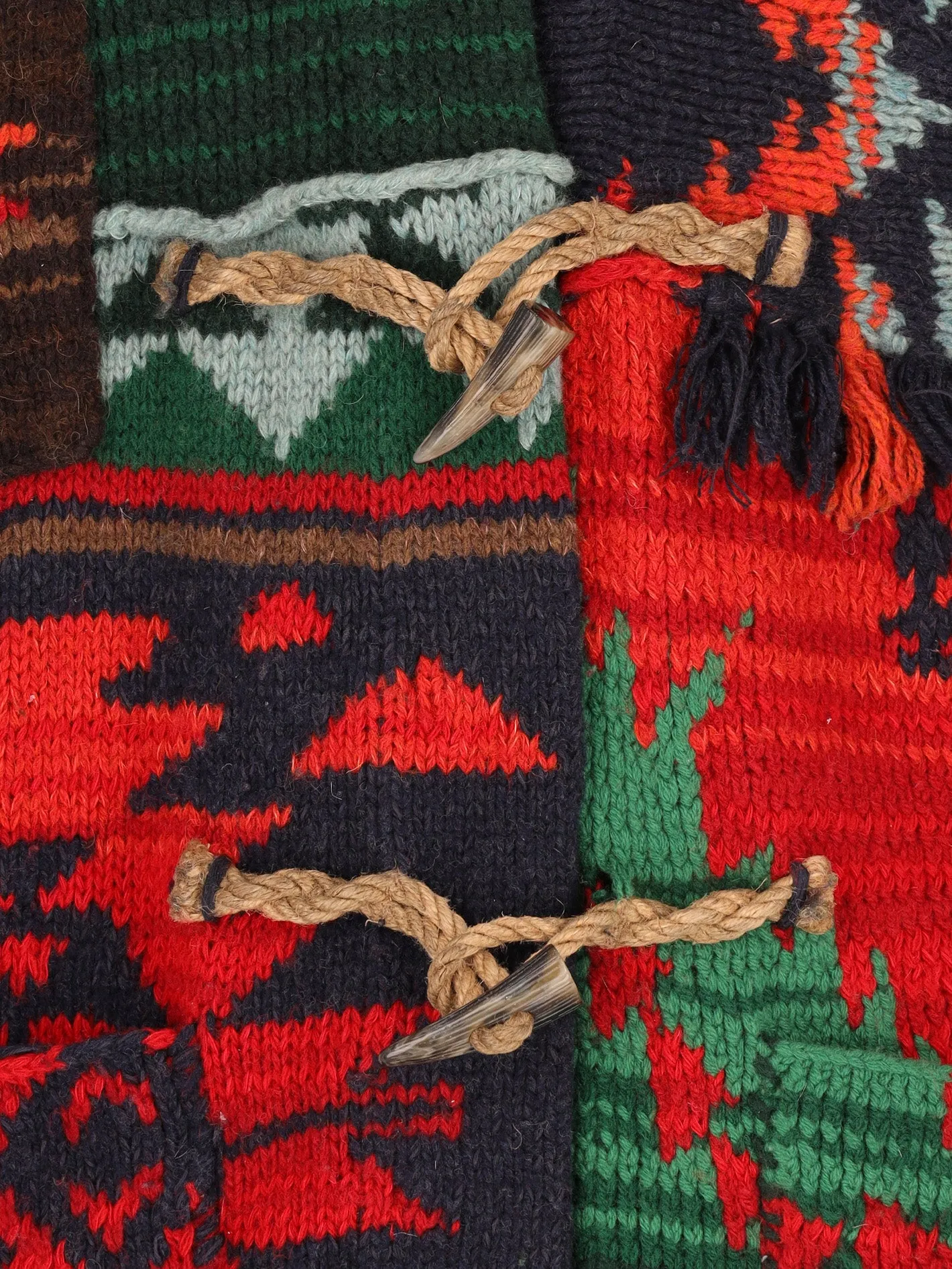 patterned hand-knit ranch cardigan
