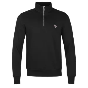 Paul Smith Reg Fit Half Zip Sweat Top in Black