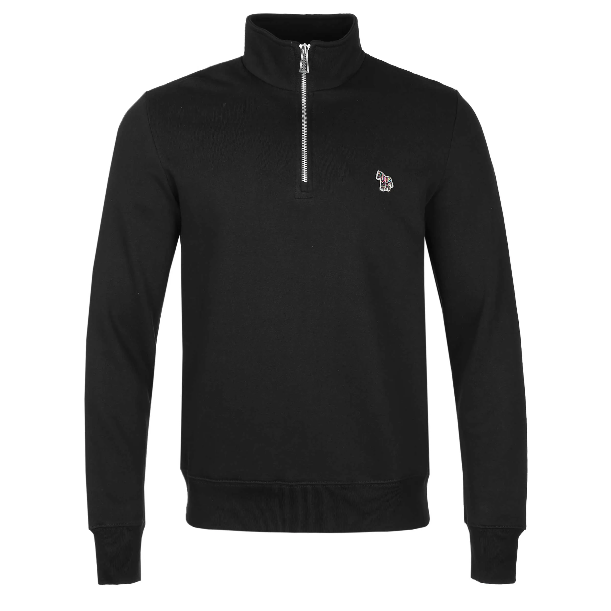 Paul Smith Reg Fit Half Zip Sweat Top in Black