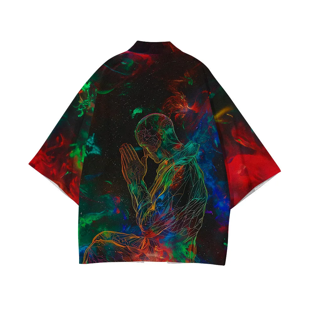 Prayer All Over Print Short Coat