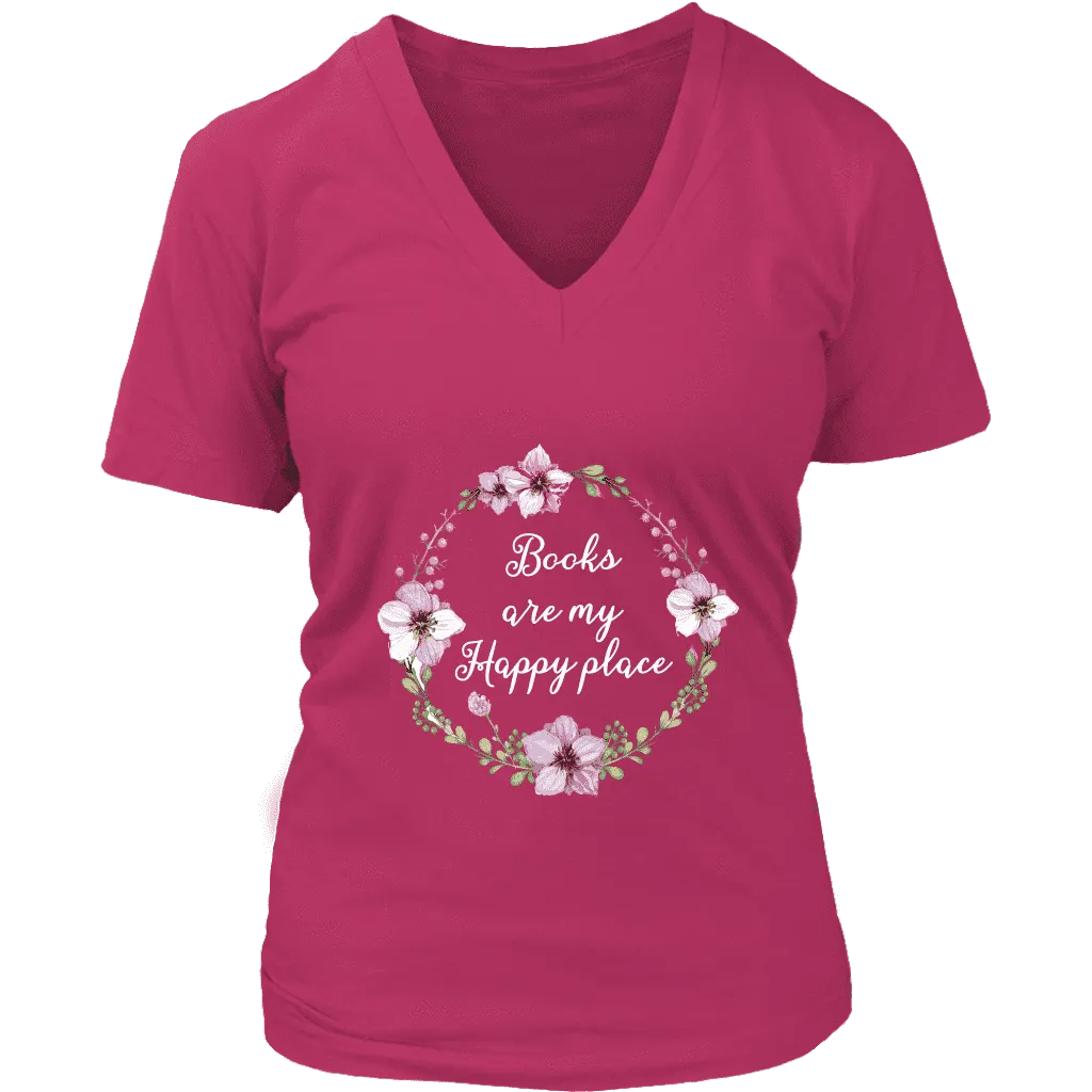 "Happy place" V-neck Tshirt