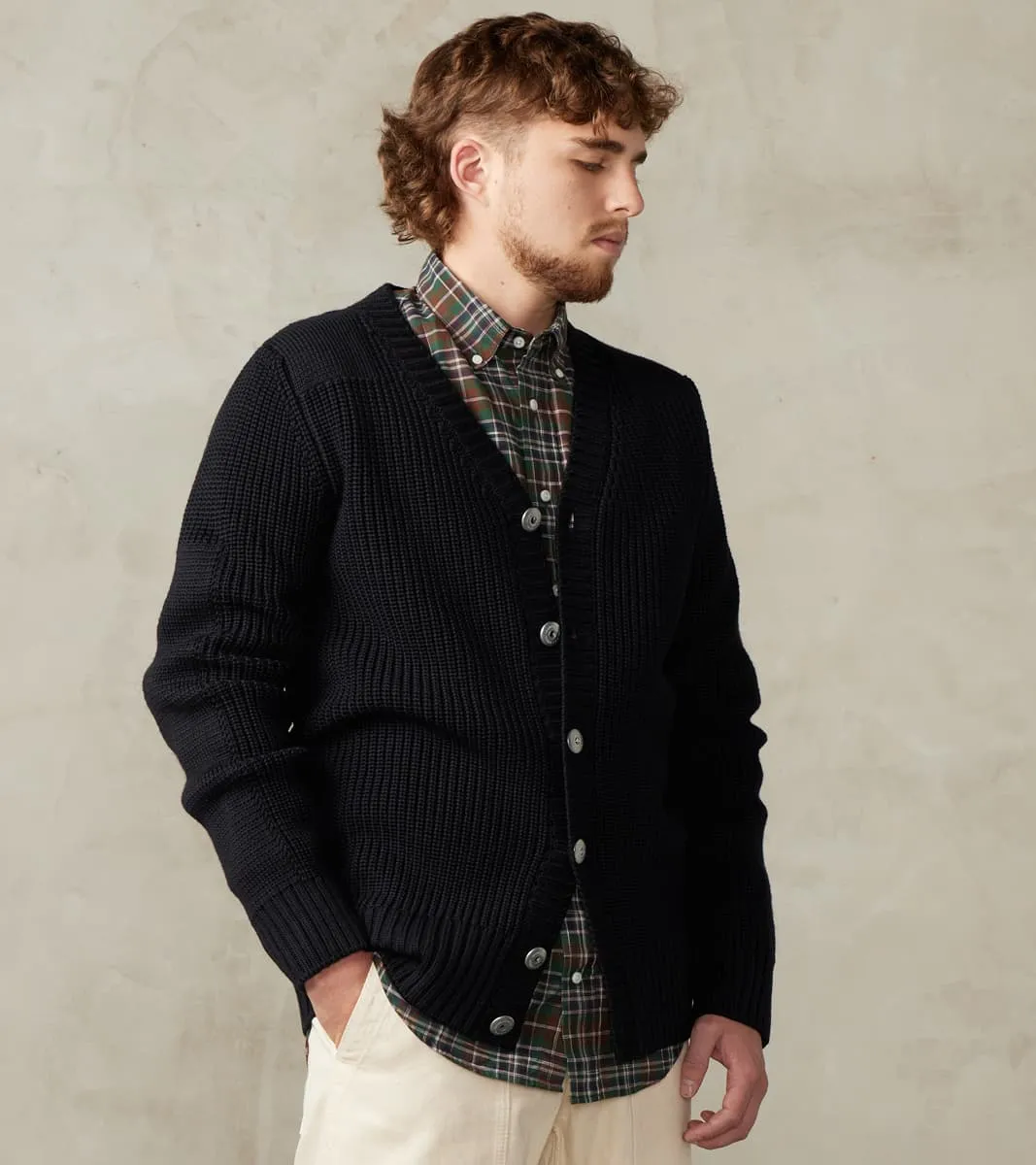 Rank-III Cardigan - Navy Blue