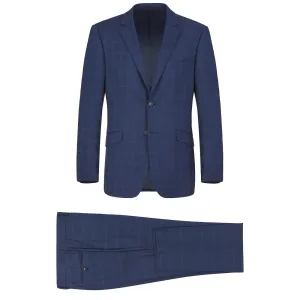 RENOIR 2-Piece Slim Fit Single Breasted Check Dress Suit 292-6