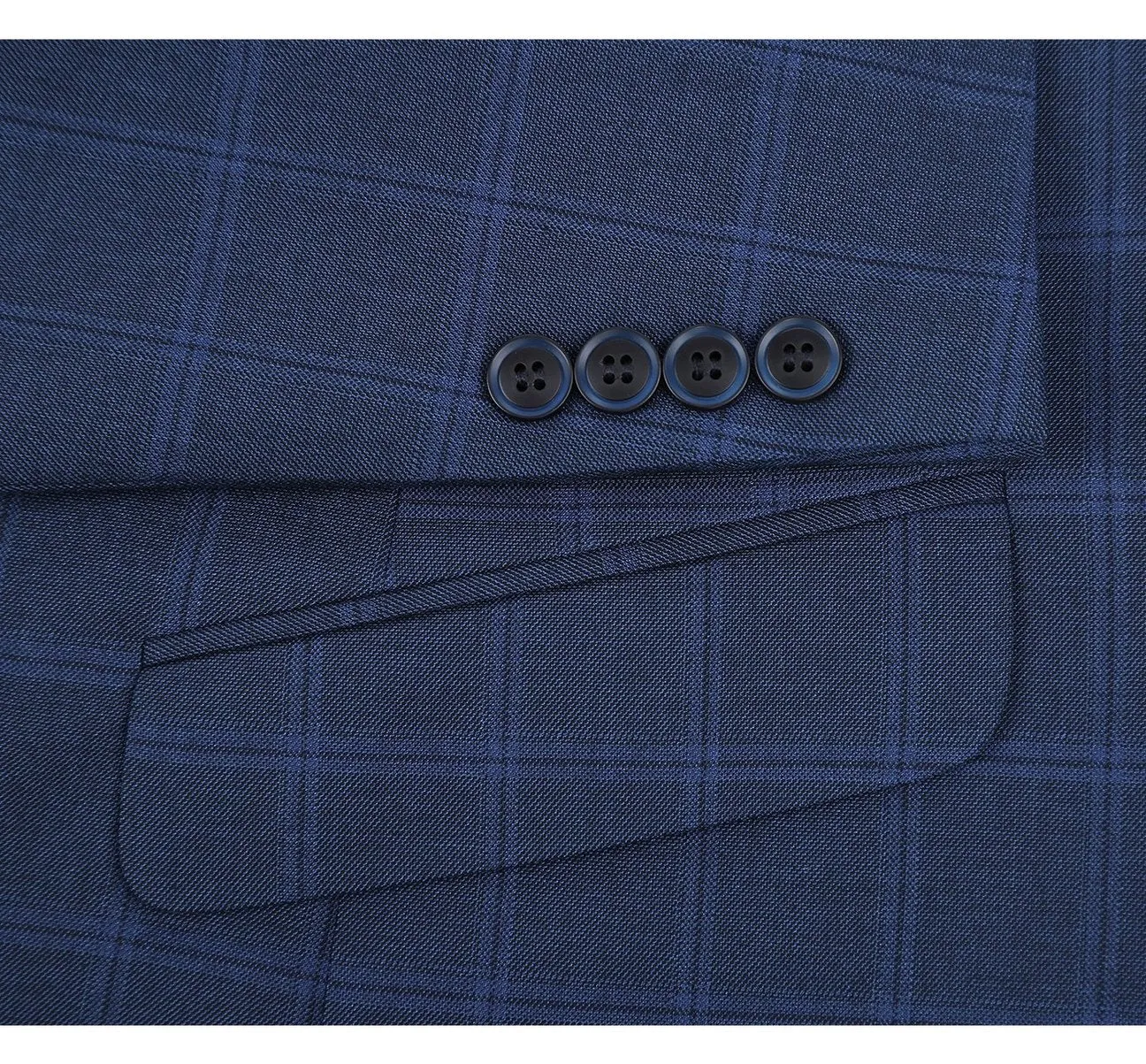 RENOIR 2-Piece Slim Fit Single Breasted Check Dress Suit 292-6