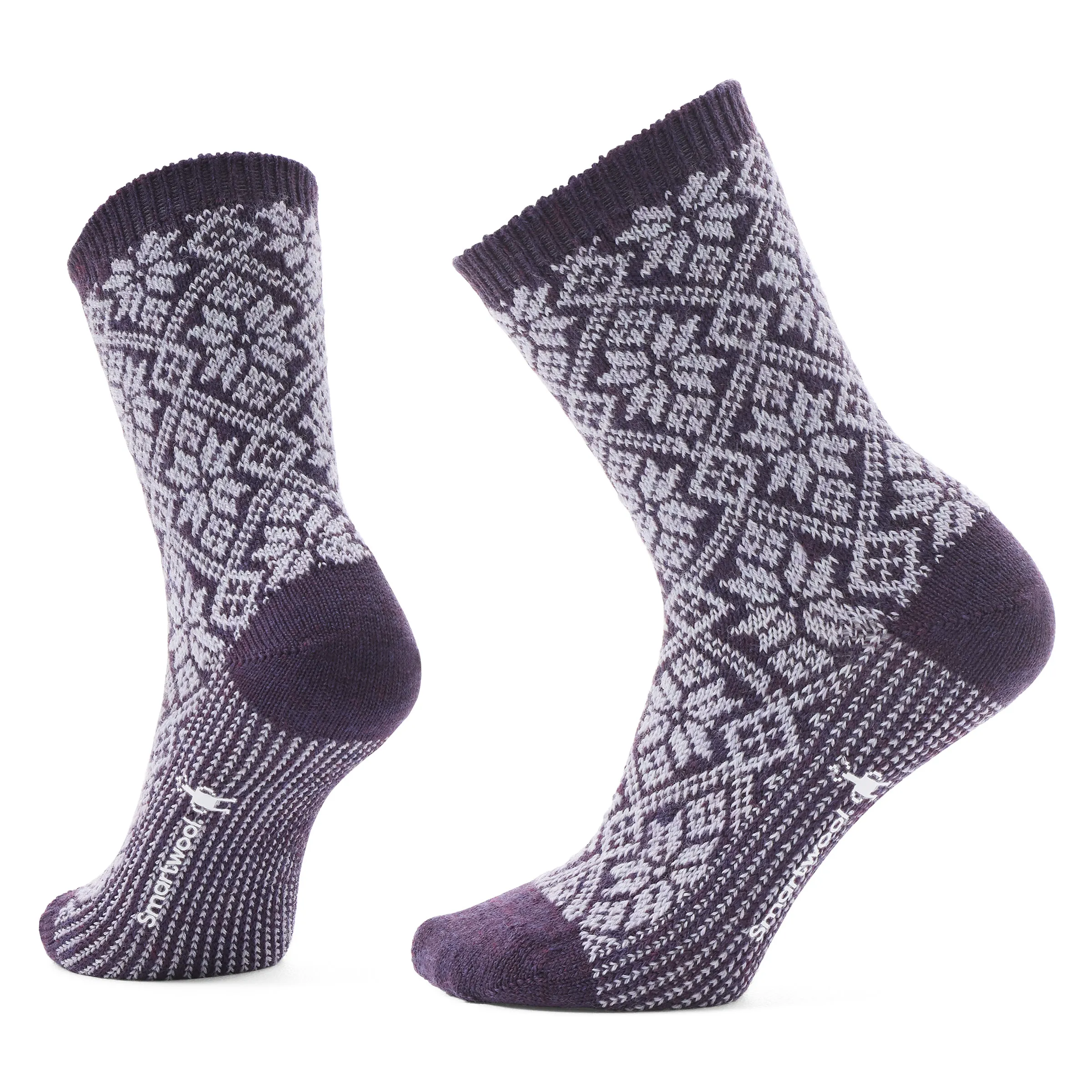 Smartwool Everyday Traditional Snowflake Crew Socks Color: Purple Iris