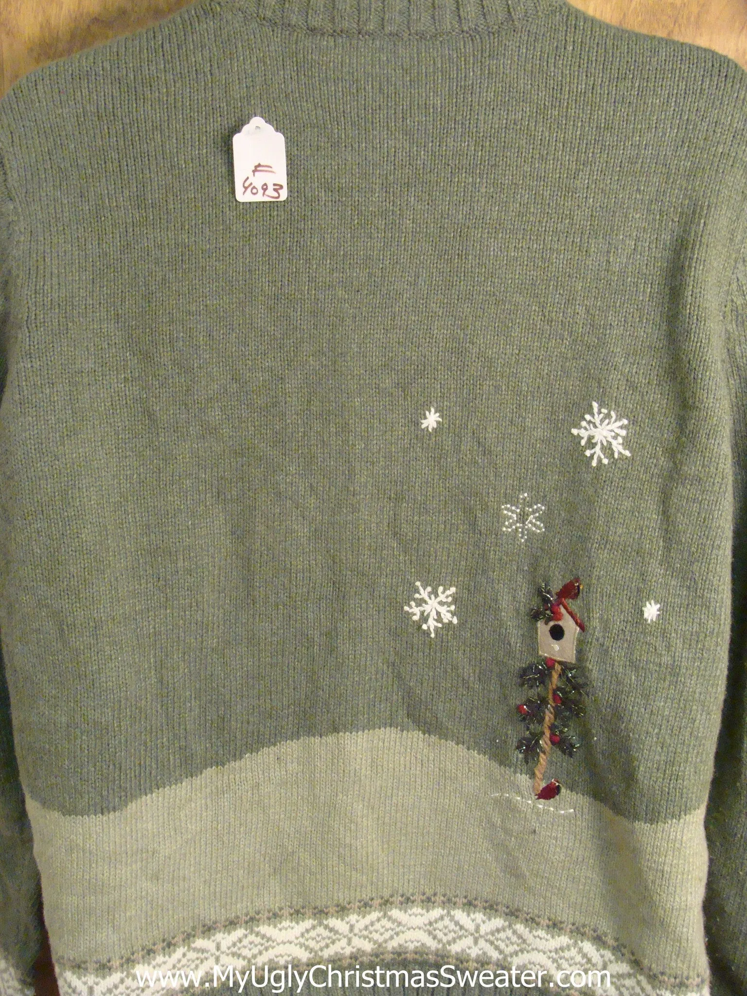 Snowmen and Birdhouses Novelty Funny Holiday Sweater