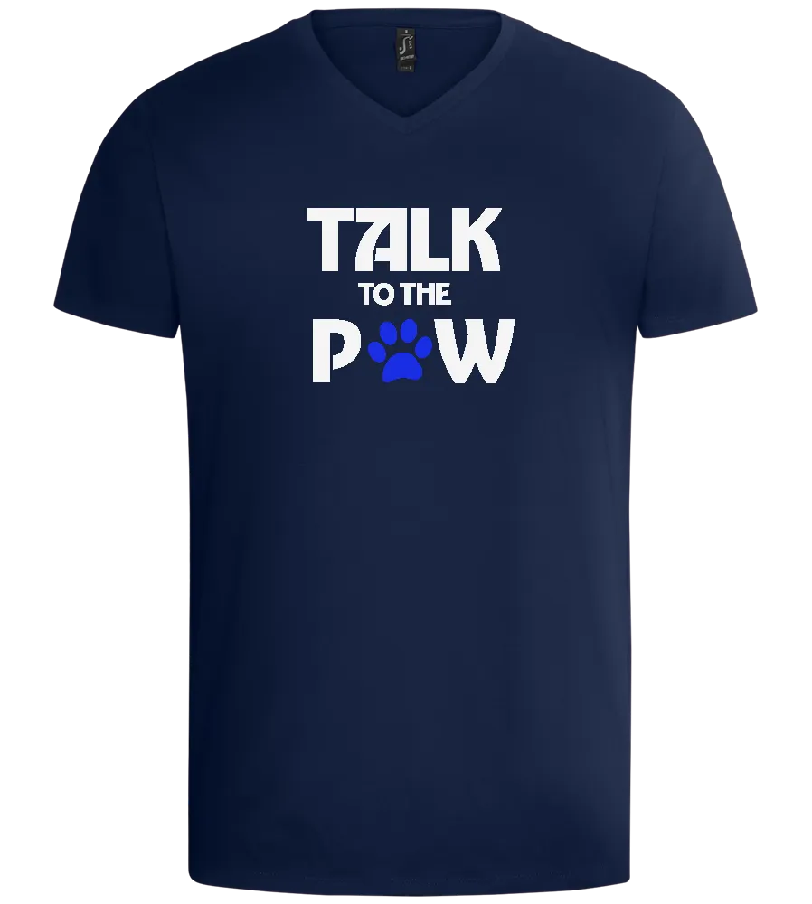 Talk to the Paw Design - Basic men's v-neck t-shirt