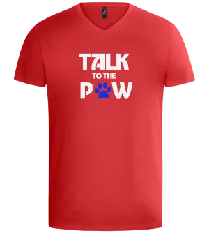 Talk to the Paw Design - Basic men's v-neck t-shirt