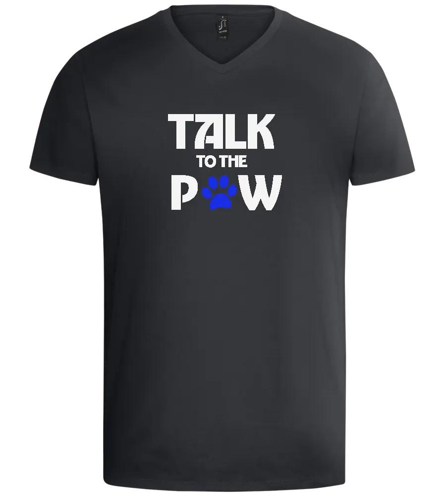 Talk to the Paw Design - Basic men's v-neck t-shirt