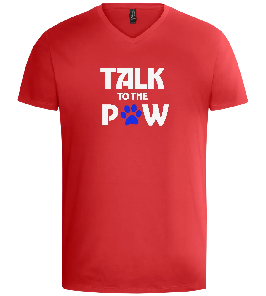 Talk to the Paw Design - Basic men's v-neck t-shirt