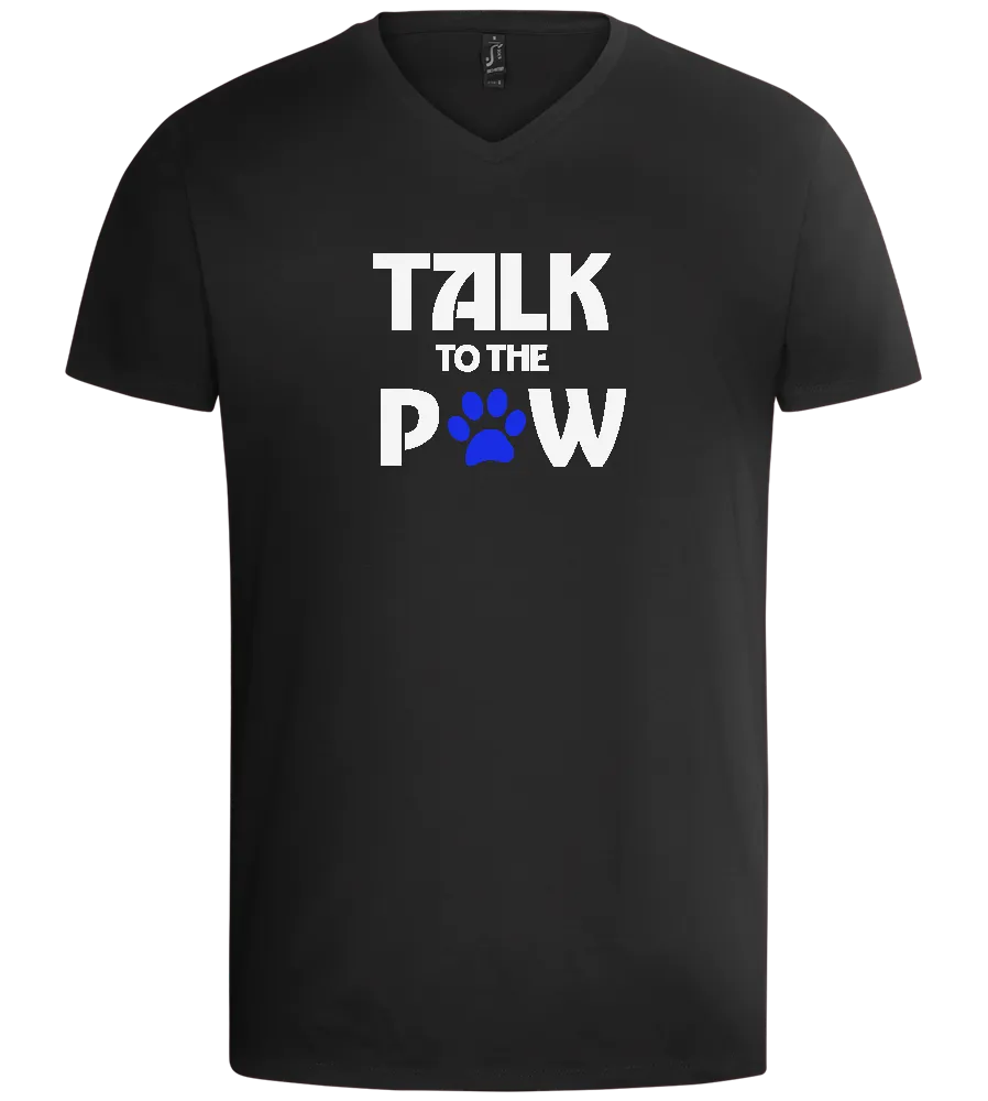 Talk to the Paw Design - Basic men's v-neck t-shirt