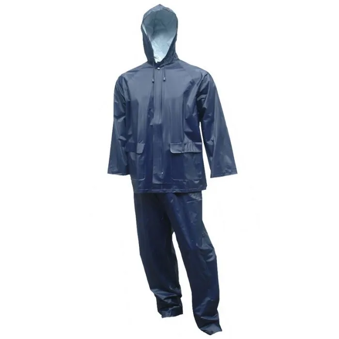 TINGLEY RUBBER CORP S62211.LG Tuff-Enuff Plus 2-Piece Suit, Navy, Large, 1 Each