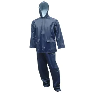 TINGLEY RUBBER CORP S62211.LG Tuff-Enuff Plus 2-Piece Suit, Navy, Large, 1 Each