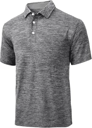 V VALANCH Mens Golf Polo Shirt Short Sleeve Performance Moisture-Wicking Cationic Shirt Casual Sports Tennis Shirt