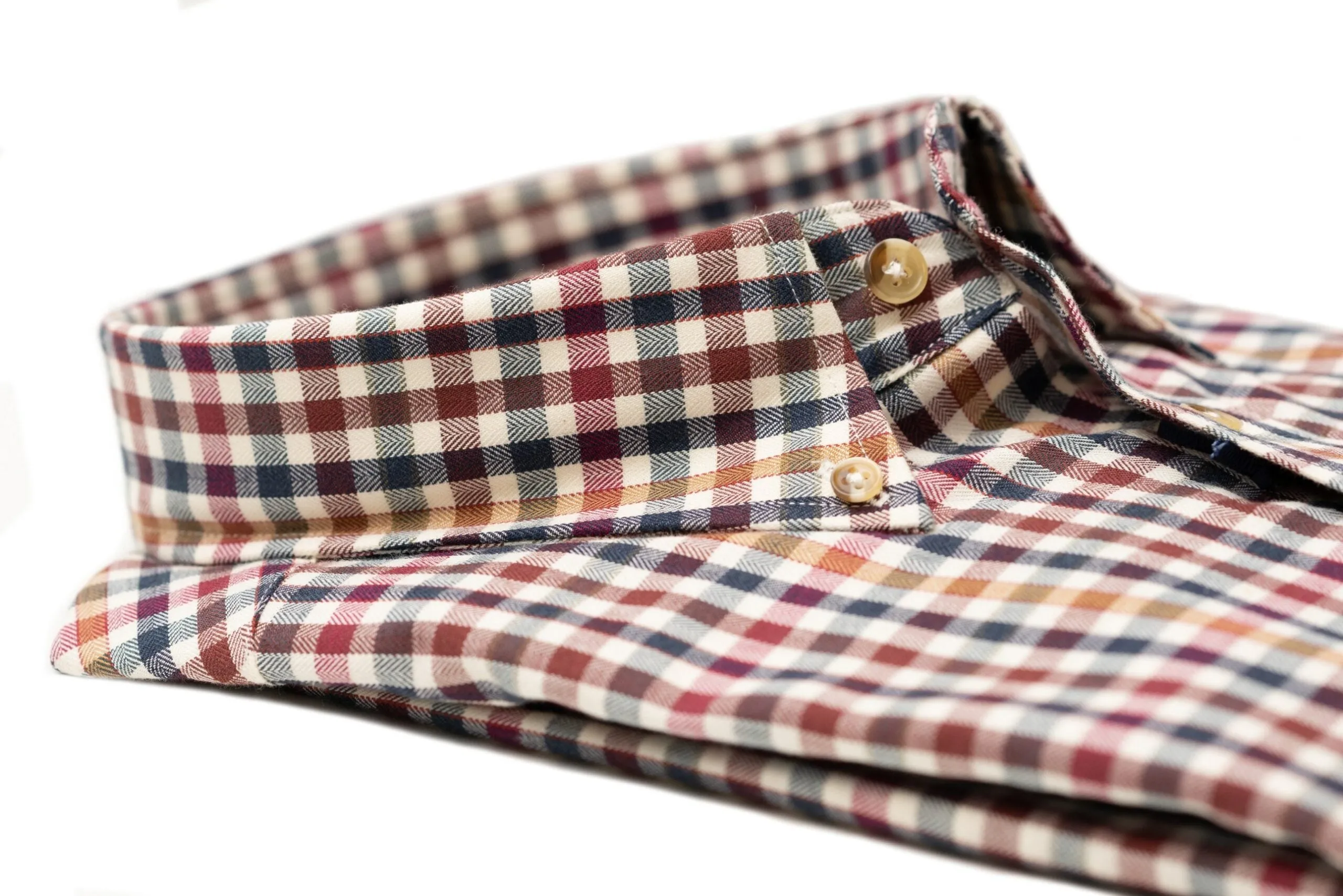 Viyella | Long Sleeve Sport Shirt | Cotton/Wool Blend | Men's | Red Brick