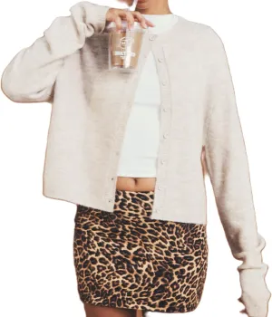 Women Y2k Crop Cardigan Sweater Long Sleeve Button Down Cardigan Vintage Open Front Sweater Cute Knit Pullover Tops
